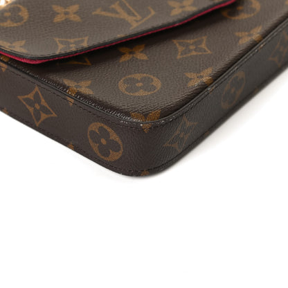 Louis Vuitton Monogram Pochette Felicie Chain Wallet Fuchsia 11 of 14