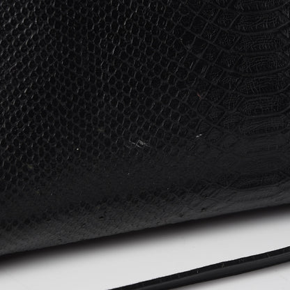 Saint Laurent Python Calfskin Embossed Small Sac de Jour Black 13 of 15