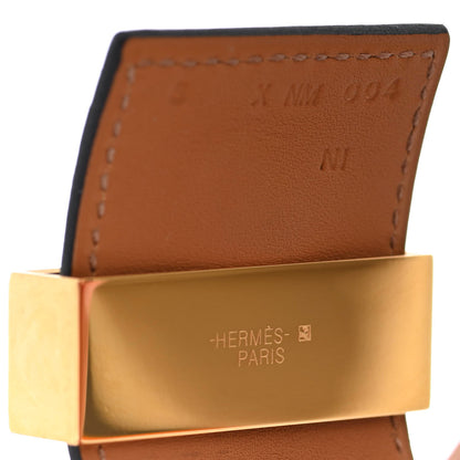 Hermes Shiny Alligator Collier de Chien CDC Bracelet S Black 3 of 4