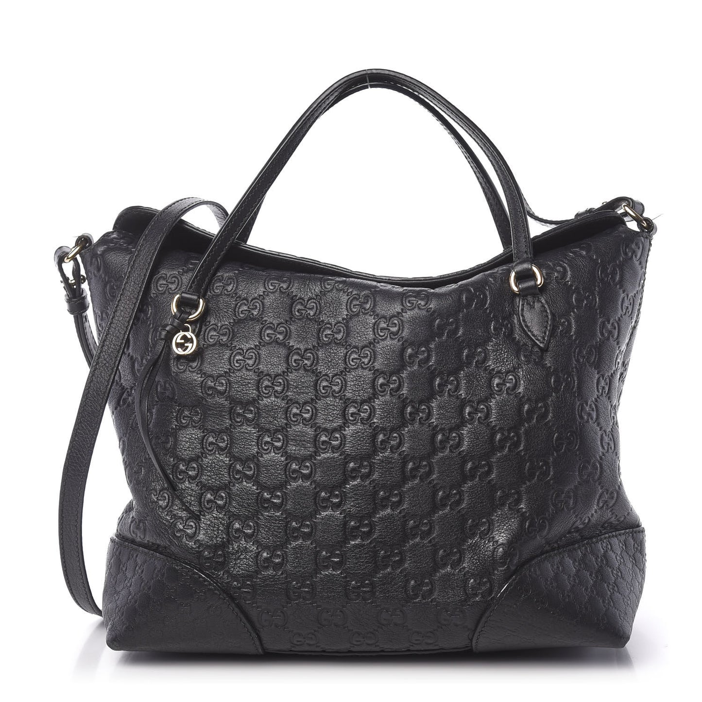 Guccissima Medium Bree Foldover Tote Black