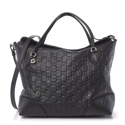 Gucci Guccissima Medium Bree Foldover Tote Black 1 of 23
