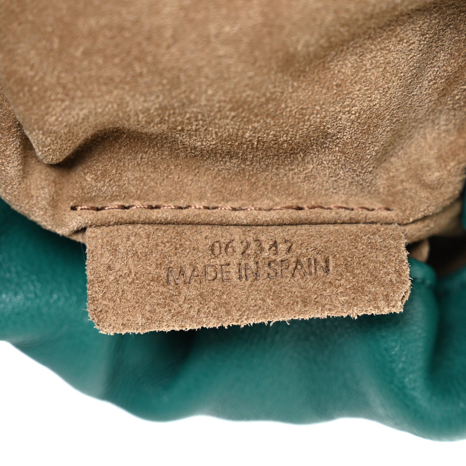 Loewe Mellow Nappa Lambskin Jade Mini Flamenco Knot Clutch Emerald Green 7 of 10