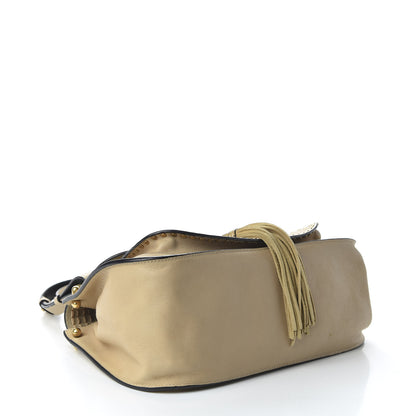 Chloe Calfskin Medium Braided Hudson Double Carry Shoulder Bag Blondie Beige 5 of 10