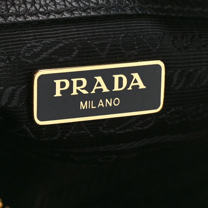 Prada Vitello Daino Double Zip Crossbody Bag Black 10 of 13