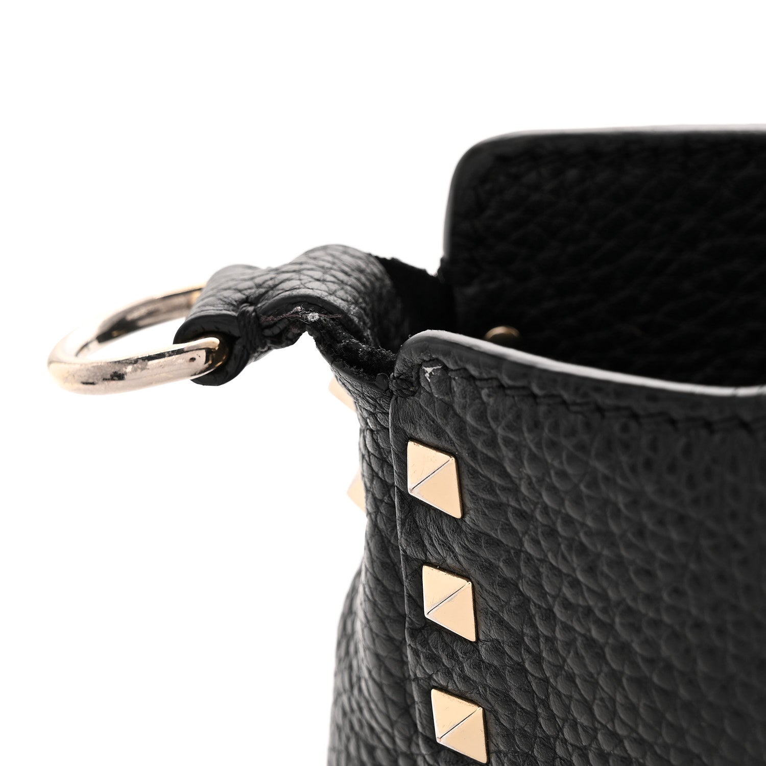 Valentino Garavani Pebbled Calfskin Mini Rockstud Flip-Lock Messenger Bag Black 13 of 13