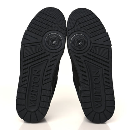 Louis Vuitton Suede Mens LV Trainer Sneakers 6.5 Black 5 of 9