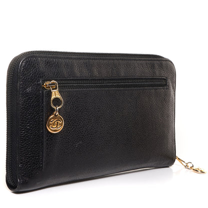 Chanel Caviar Large Timeless CC Zip Around Wallet Black 3 of 8