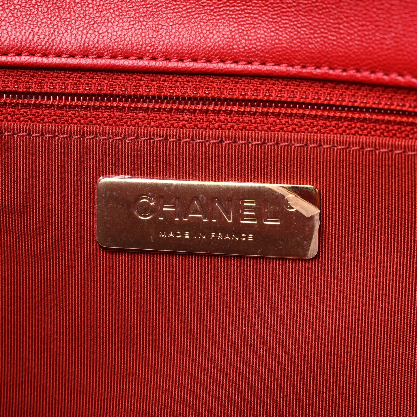 Lambskin Quilted Large Chanel 19 Flap Red