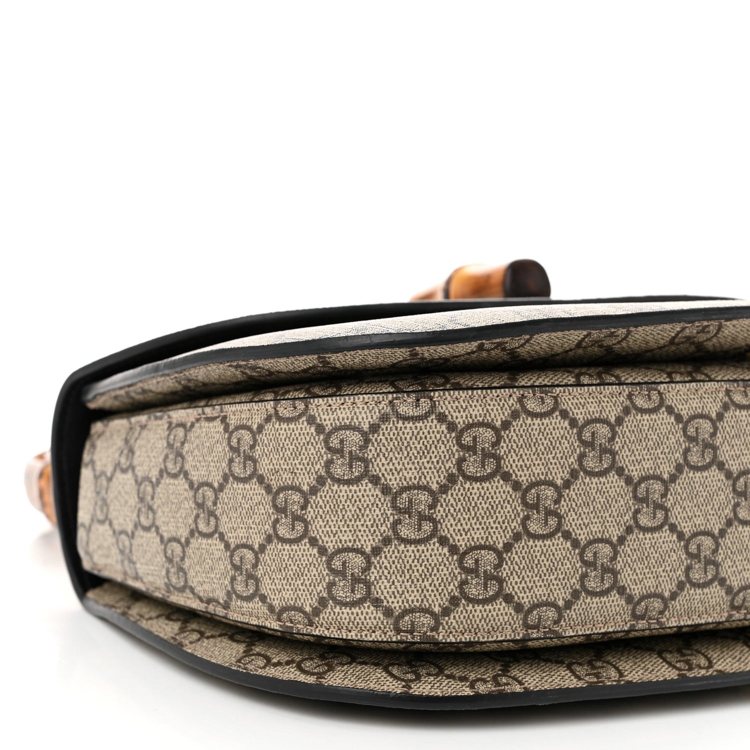 Gucci GG Supreme Snakeskin Medium Bamboo 1947 Top Handle Bag Beige 9 of 10