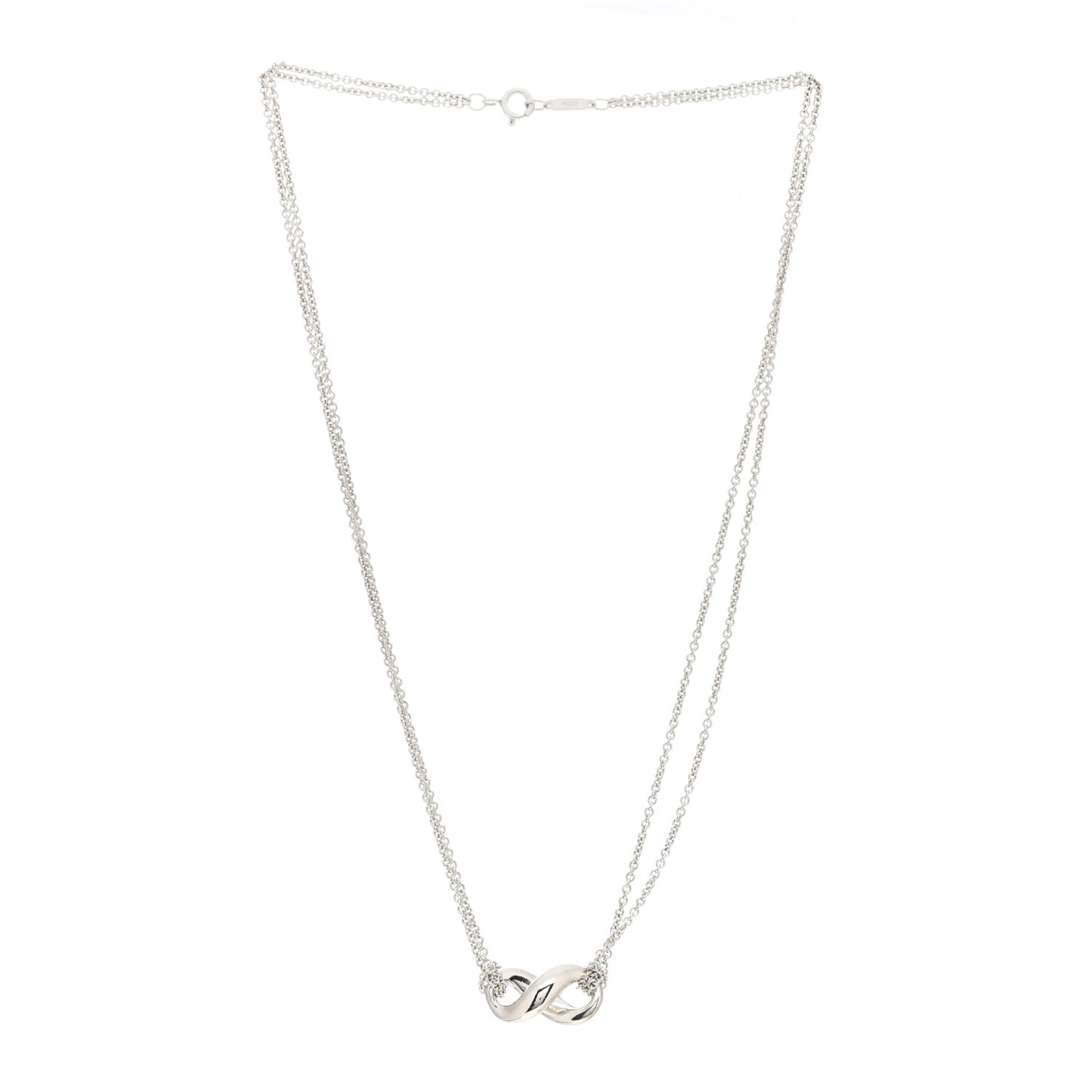 Sterling Silver Figure 8 Pendant Necklace