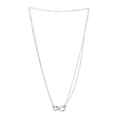 Tiffany Sterling Silver Figure 8 Pendant Necklace 3 of 5