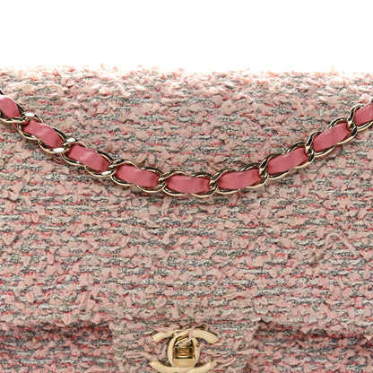 Chanel Tweed Medium Double Flap Pink 13 of 23