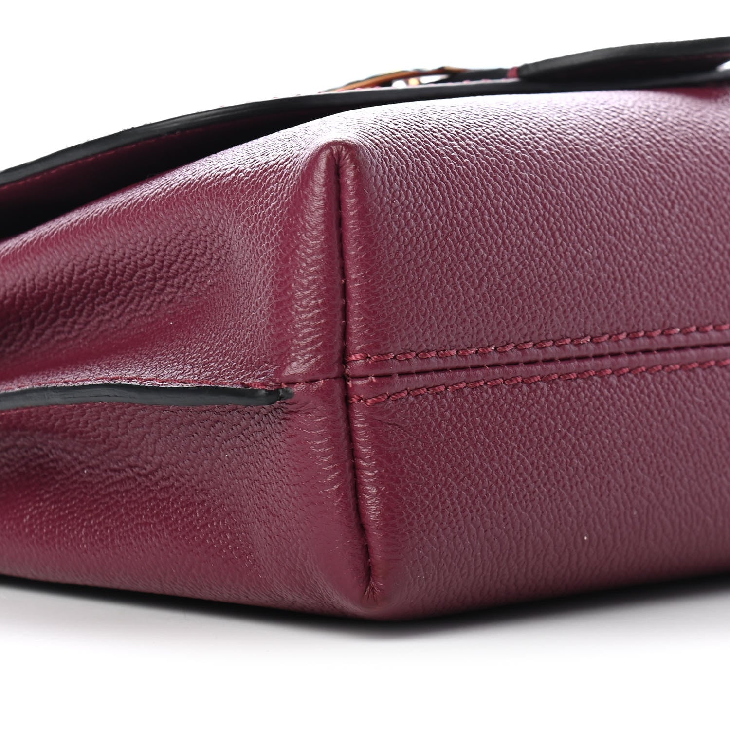 Burberry Soft Grain Calfskin Small Buckle Bag Dark Plum 7 of 8
