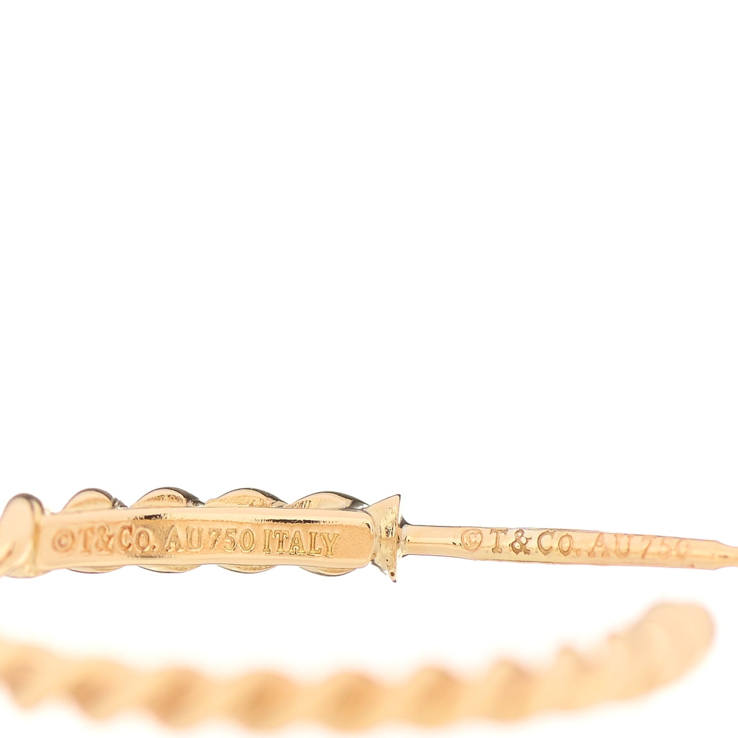18K Yellow Gold Small Twist Hoop Earrings