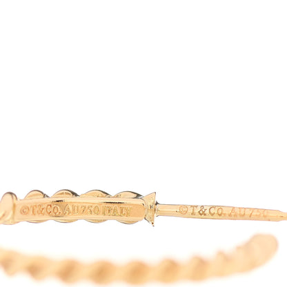 Tiffany 18K Yellow Gold Small Twist Hoop Earrings 4 of 4