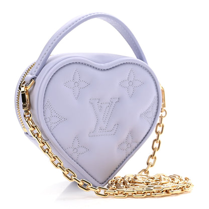 Louis Vuitton Calfskin Embroidered Monogram Pop My Heart Bag Pouch Lilac 3 of 9