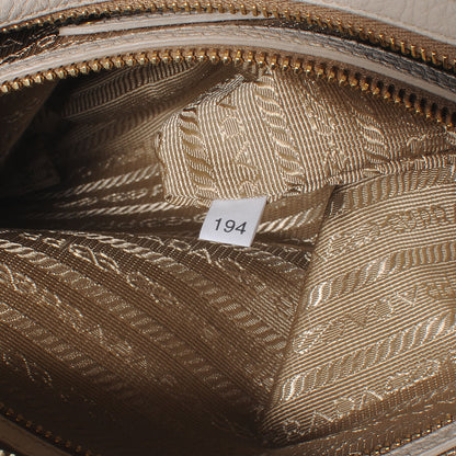 Prada Jacquard Logo Bauletto Corda Talco 7 of 8