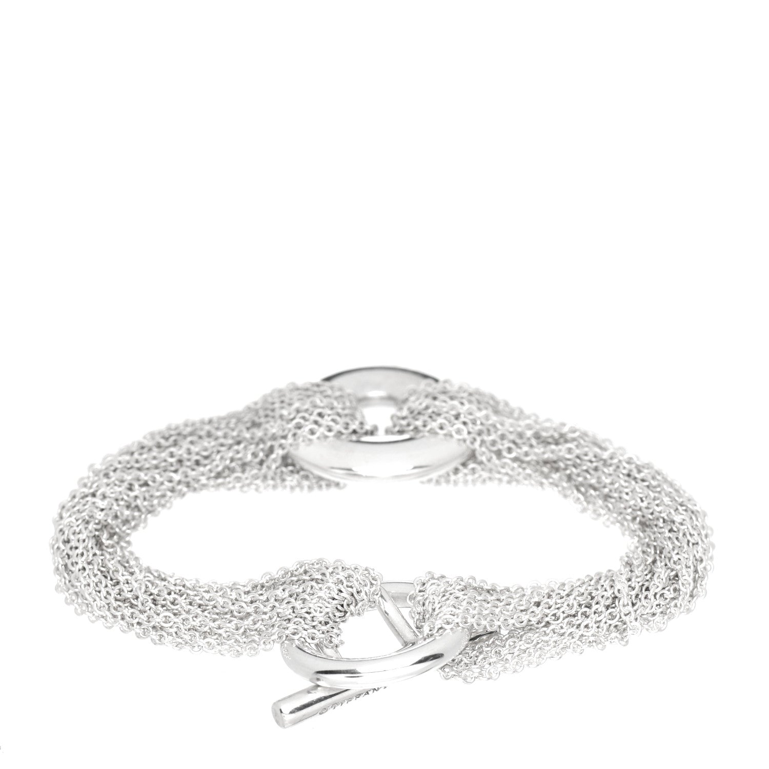 Tiffany Sterling Silver Multi-Chain Circle Toggle Bracelet 3 of 4
