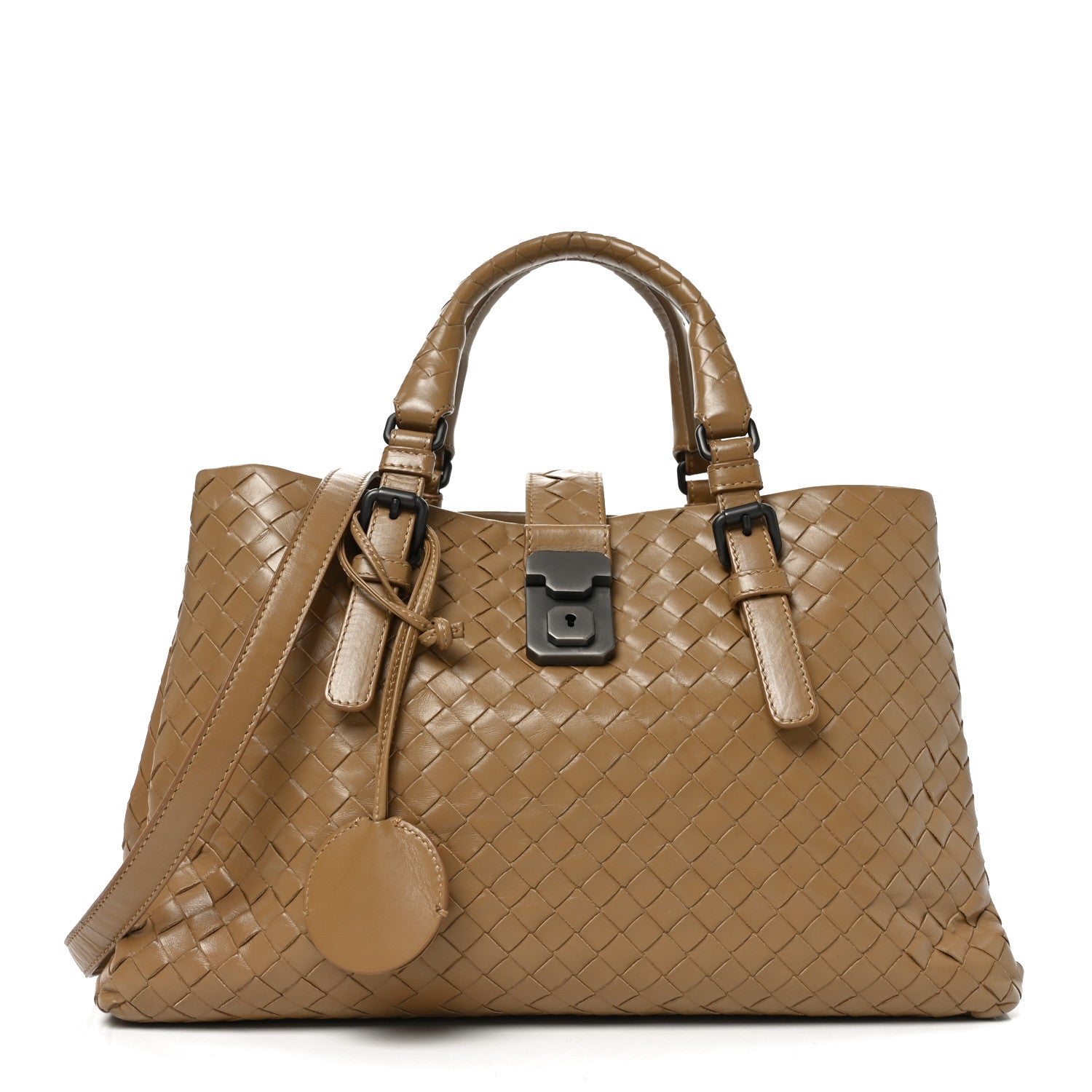 Bottega Veneta Nappa Intrecciato Small Roma Tote New Cigar 1 of 12