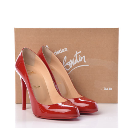 Christian Louboutin Patent Fifille 100 Pumps 39 Flamenco 9 of 9