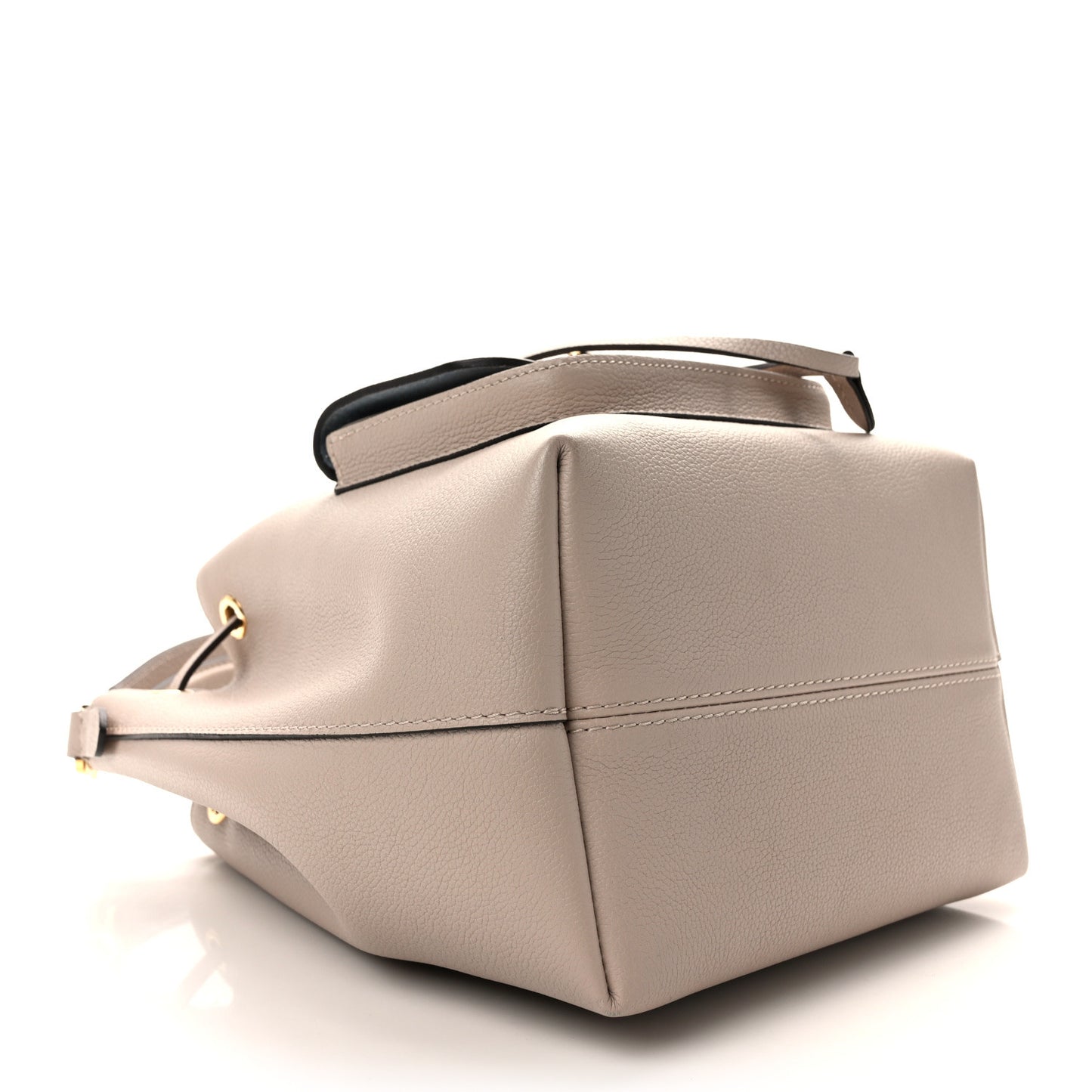 LOUIS VUITTON Calfskin Lockme Bucket MM Greige