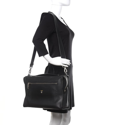 Fendi Calfskin Monster Eyes Lui Urban Briefcase Black 2 of 10