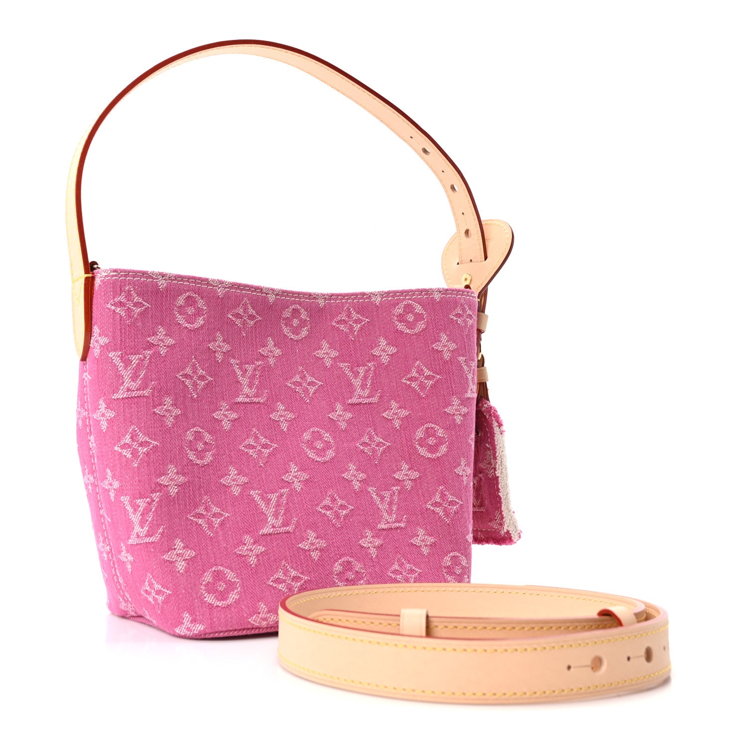 Louis Vuitton Monogram Denim All In BB Fuchsia 2 of 8