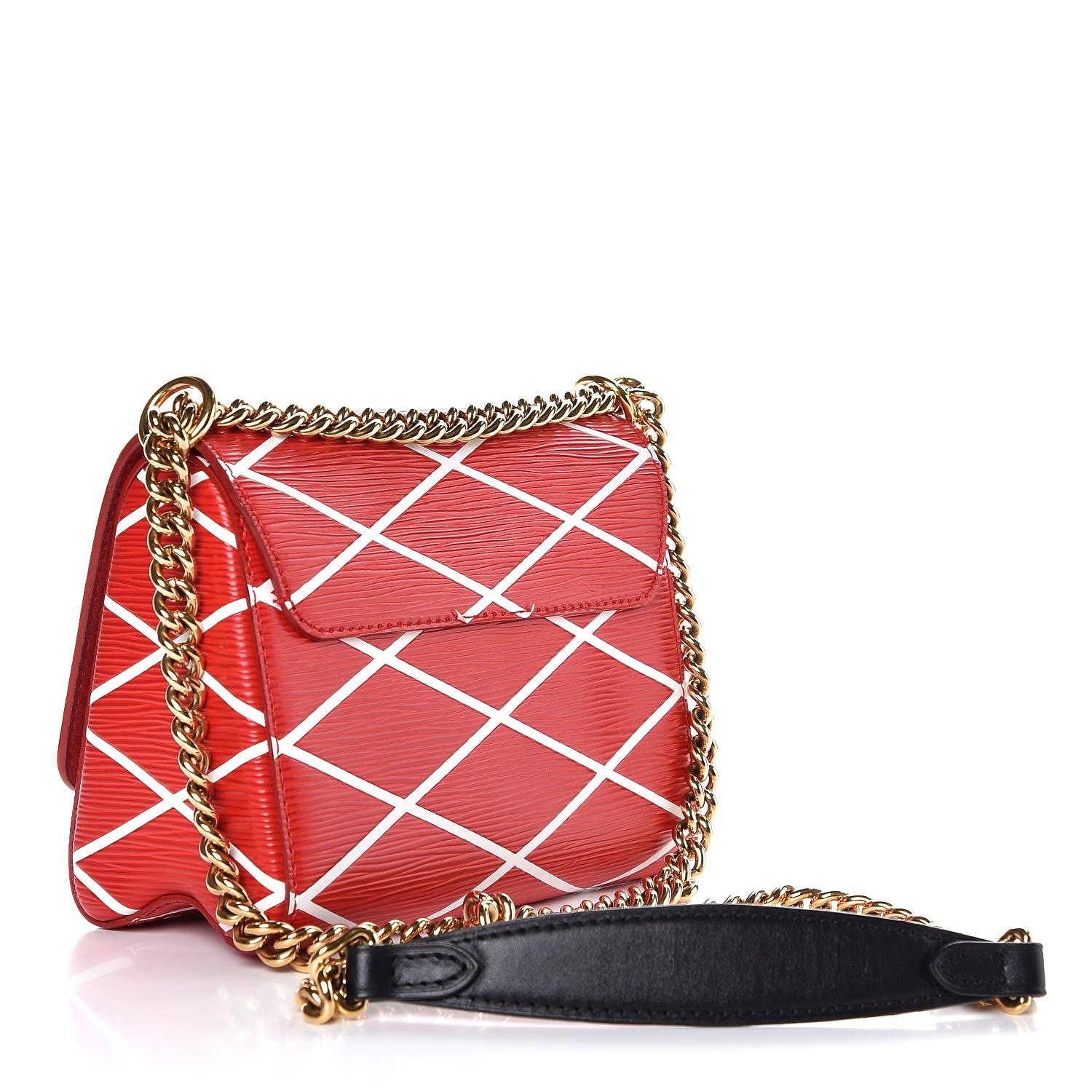 Louis Vuitton Epi Malletage Twist Shoulder Bag PM Rouge 3 of 8