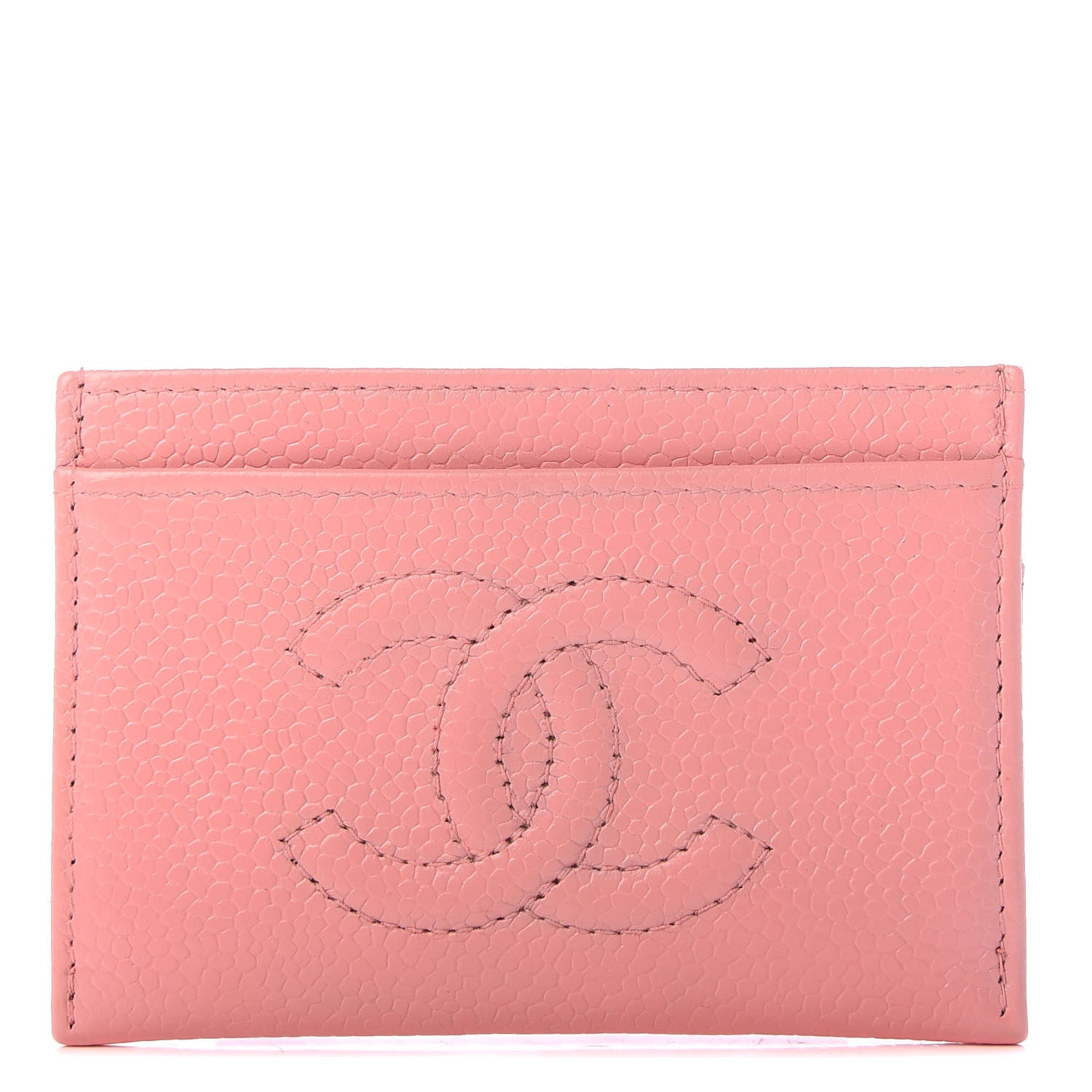 Chanel Caviar Timeless CC Card Holder Light Pink 1 of 7
