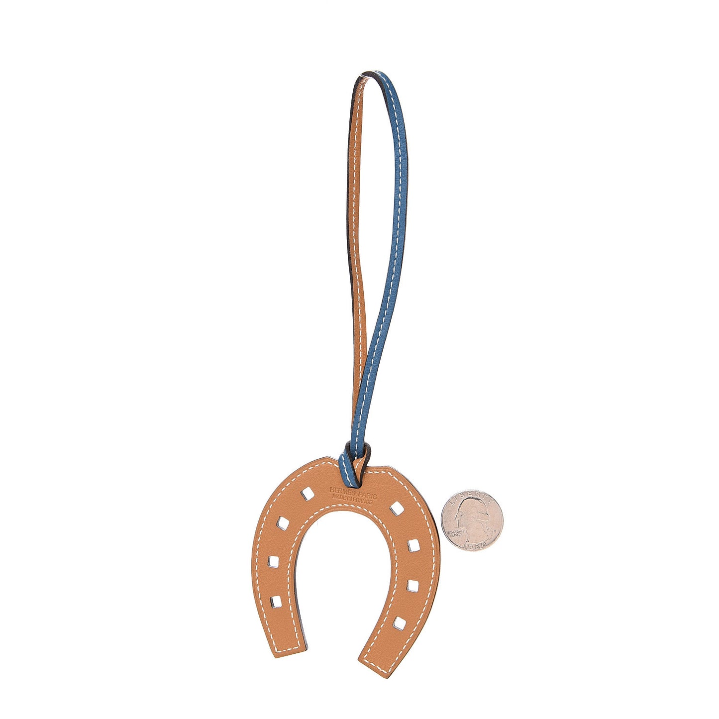 Swift Paddock Horseshoe Bag Charm Bleu De Galice Natural Sable