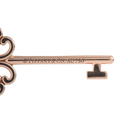 Tiffany 18K Rose Gold Pink Sapphire Quatra Key Pendant 3 of 3