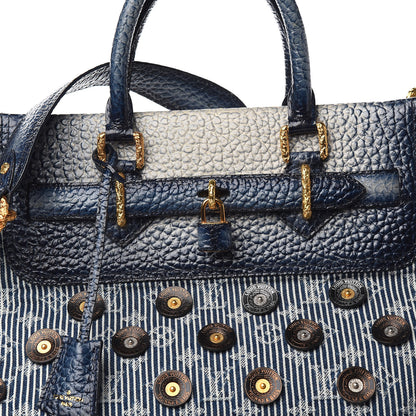 Louis Vuitton Denim Stripes Polka Dot Corsaire Navy 6 of 12
