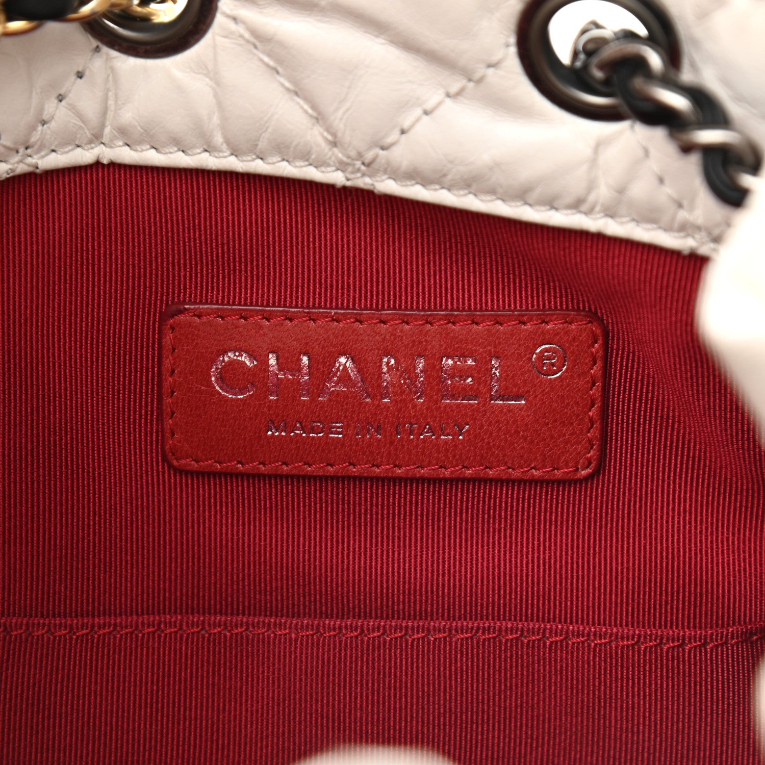 Chanel Aged Calfskin Quilted Small Gabrielle Backpack Black White 6 of 11