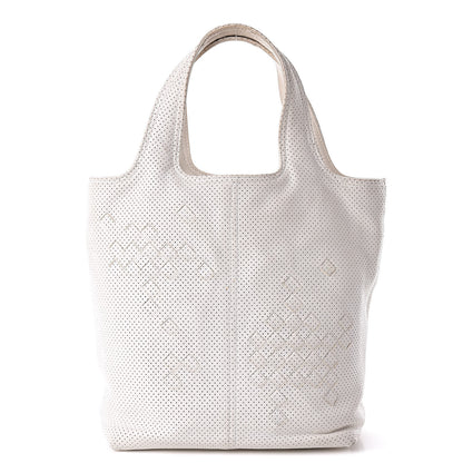 Bottega Veneta Nappa Intrecciato Perforated Regent Tote White 1 of 18