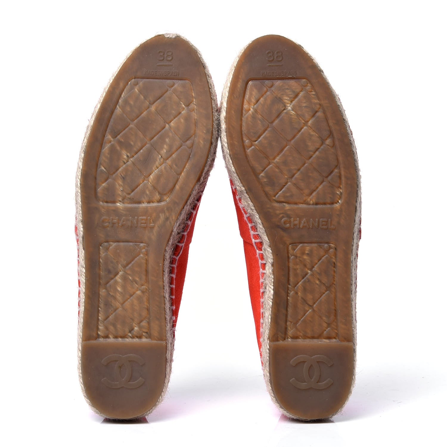 Chanel Suede CC Espadrilles 38 Orange 5 of 6