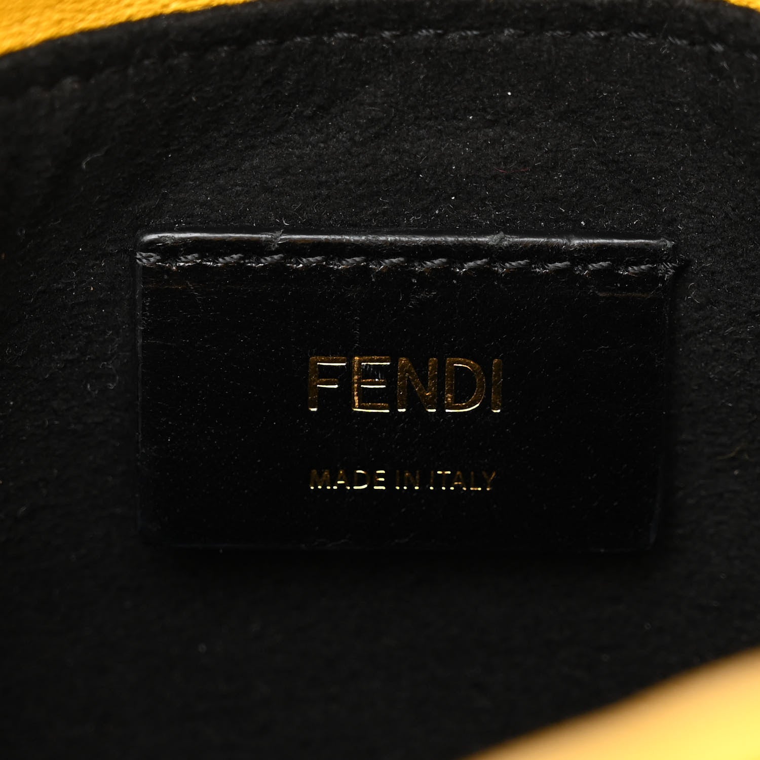 Fendi Soft Nappa Logo Small Drawstring Pouch Bag Sunflower Black 6 of 10
