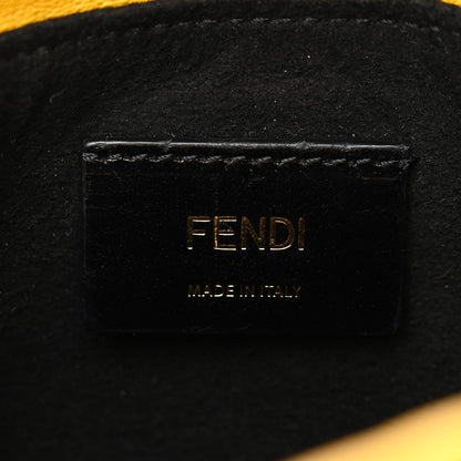 Fendi Soft Nappa Logo Small Drawstring Pouch Bag Sunflower Black 6 of 10