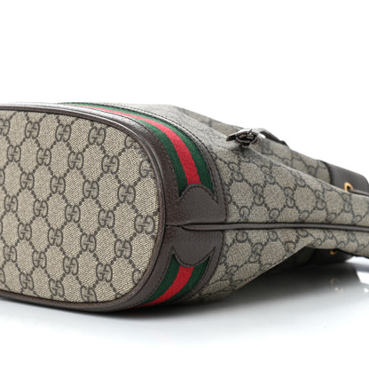 Gucci GG Supreme Monogram Web Ophidia Bucket Bag Brown 8 of 9