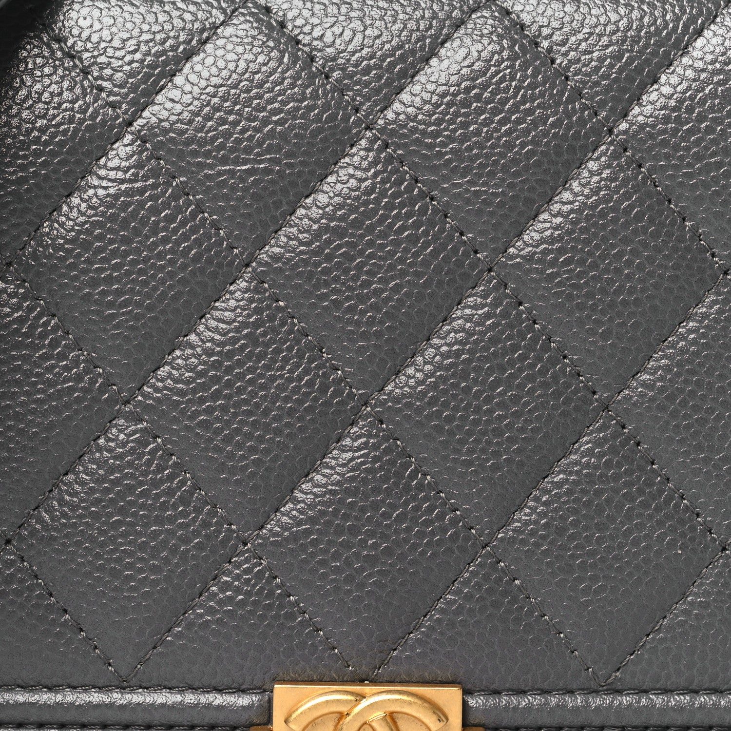 Chanel Caviar Quilted Mini Boy Wallet On Chain WOC Dark Gray 8 of 11