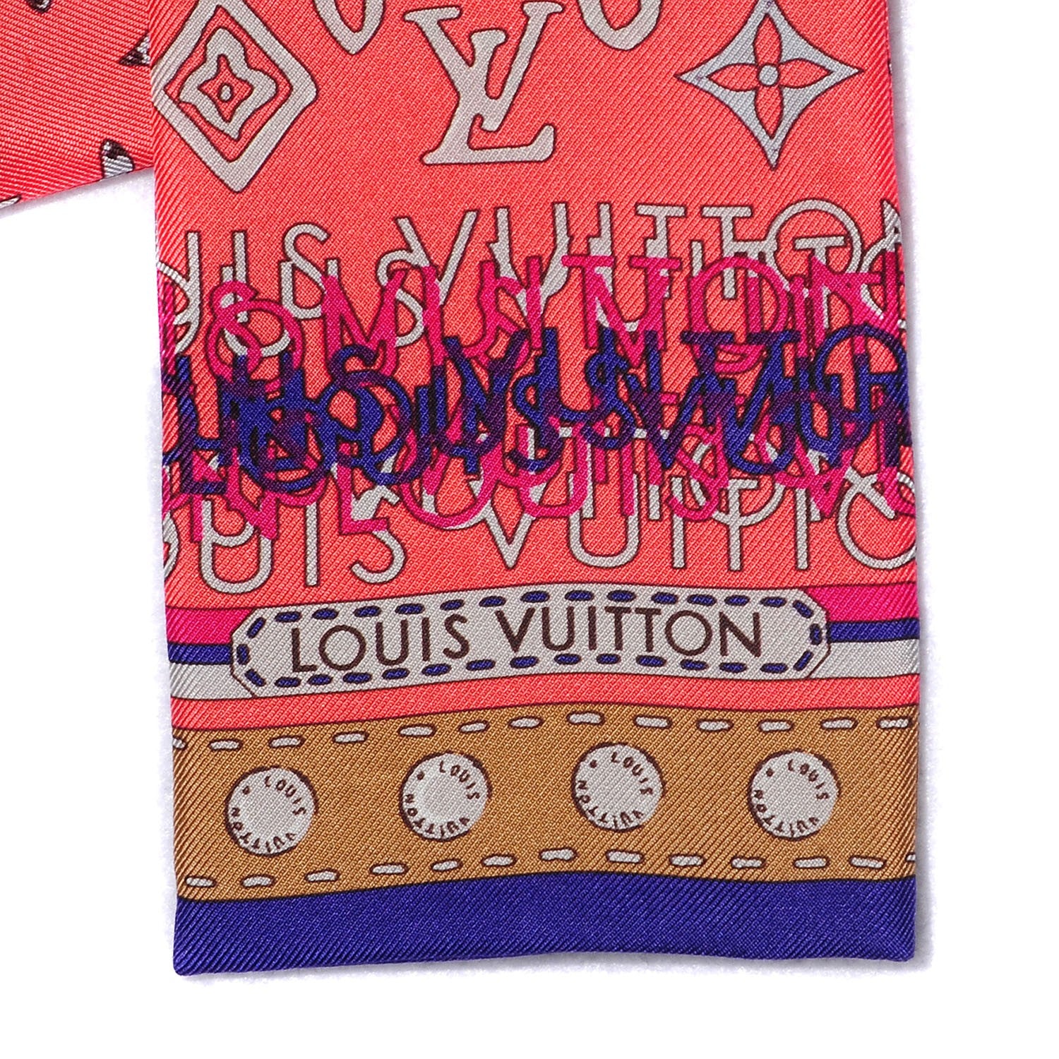 Louis Vuitton Silk Monogram Map Bandeau 3 of 5