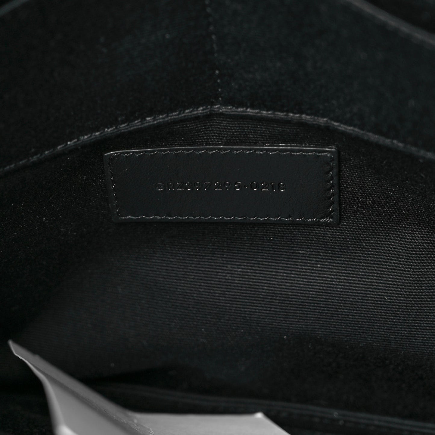 Calfskin Studded Letters Zipped Clutch Black