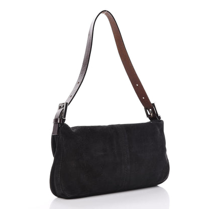 Fendi Suede Baguette Black 3 of 16