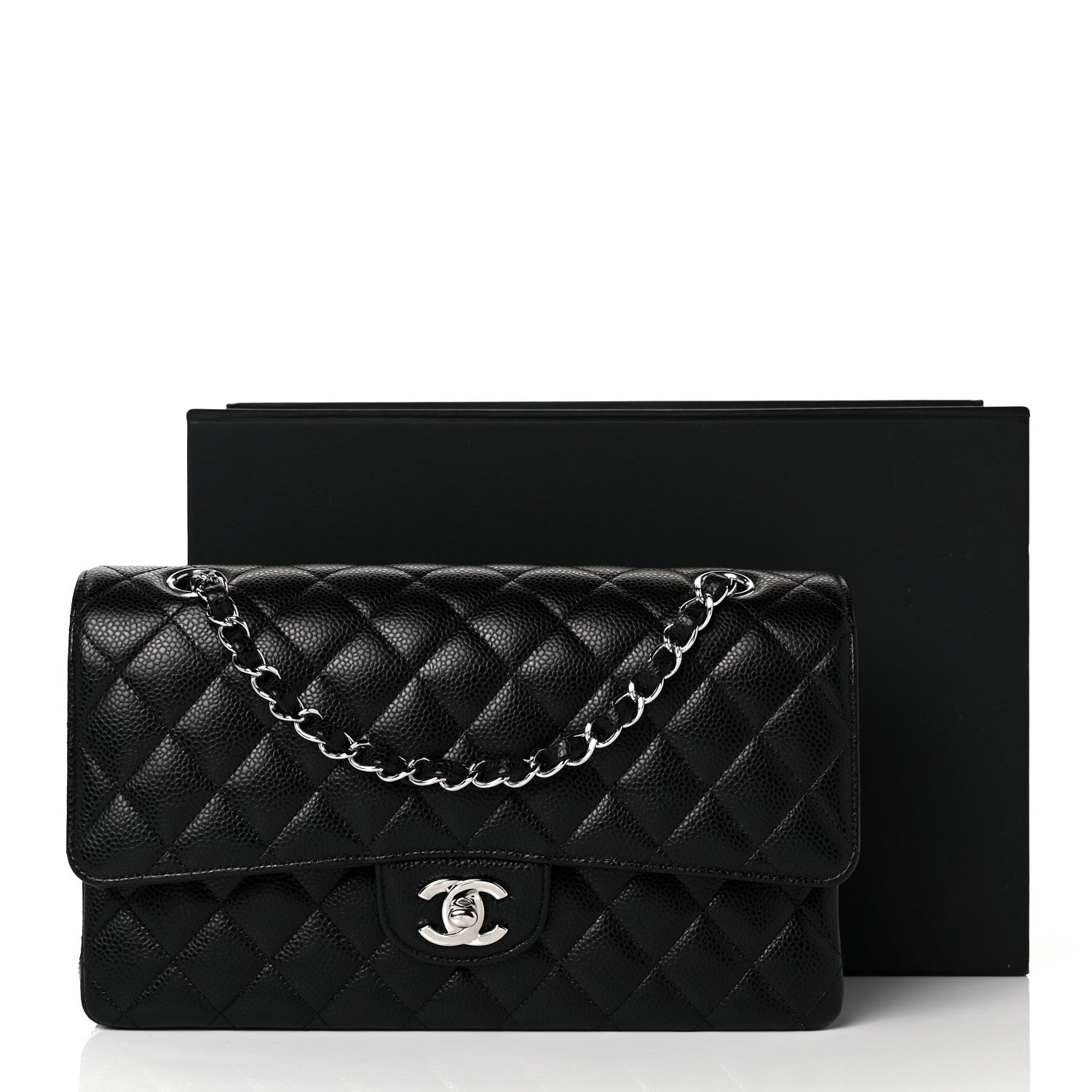 Chanel Caviar Quilted Medium Double Flap Black 18 of 21