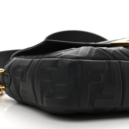 Fendi Nappa FF 1974 Embossed Baguette Black 9 of 12