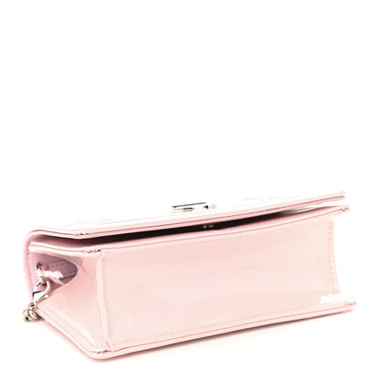 Christian Dior Patent Micro-Cannage Baby Diorama Flap Bag Pale Pink 4 of 9
