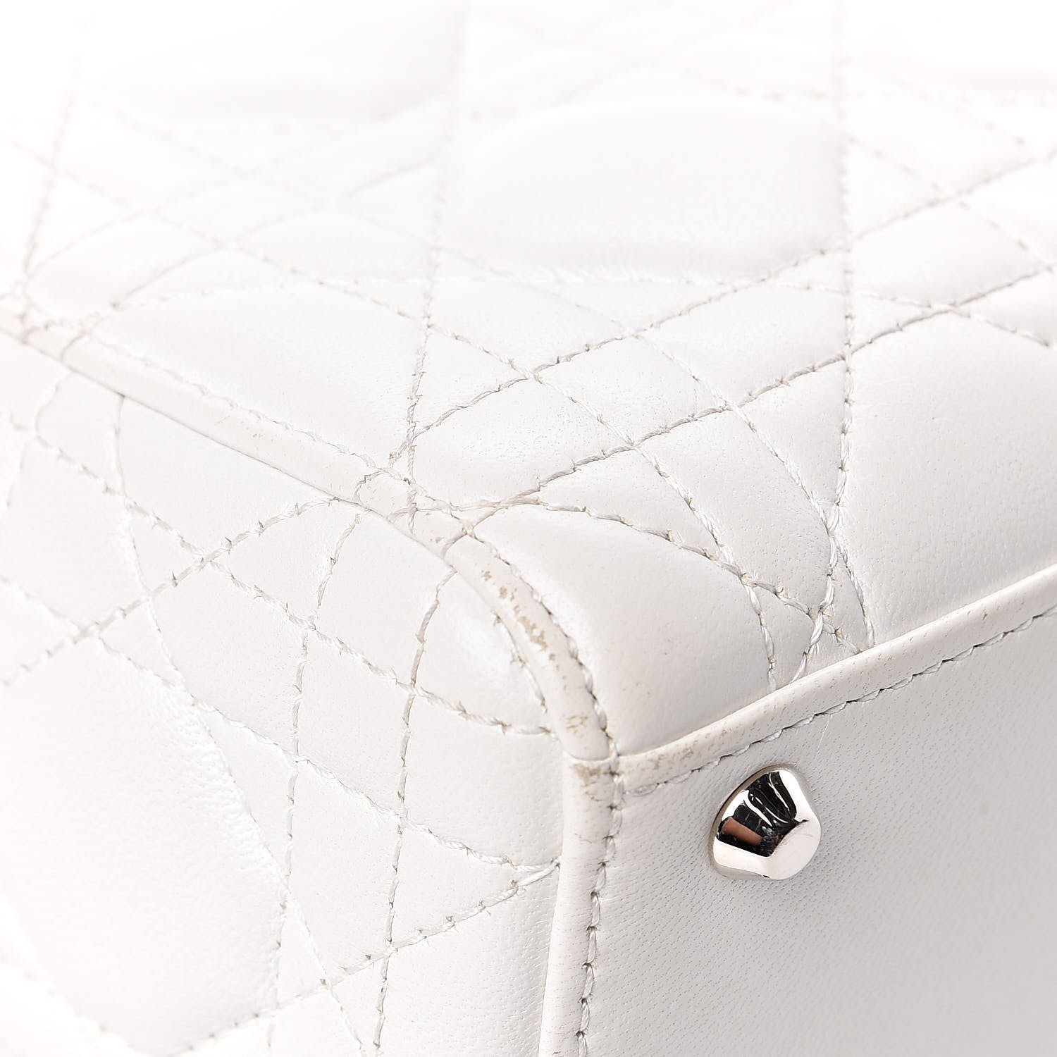 Christian Dior Lambskin Cannage Mini Lady Dior White 10 of 14