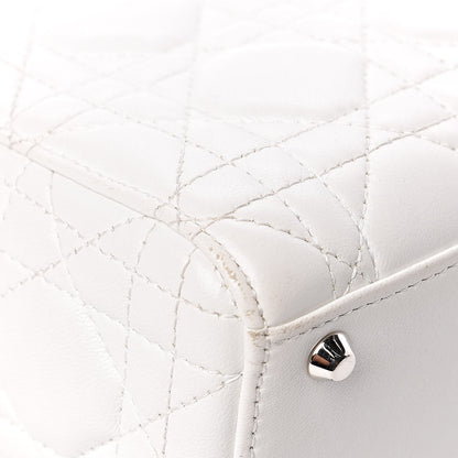 Christian Dior Lambskin Cannage Mini Lady Dior White 10 of 14