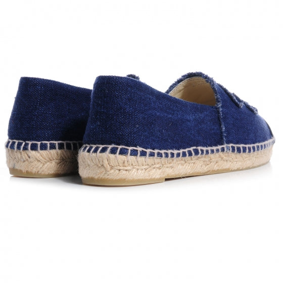 Chanel Denim Canvas Espadrilles 42 Blue Noir 3 of 7