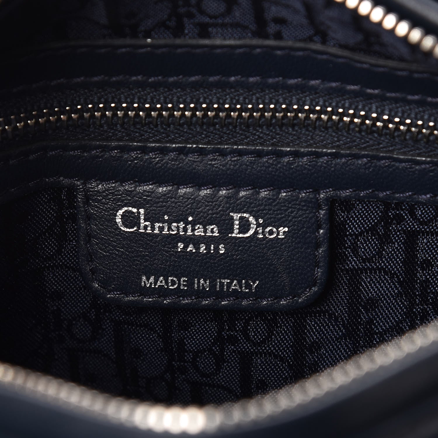 Christian Dior Lambskin Cannage Medium Lady Dior Navy Blue 8 of 9