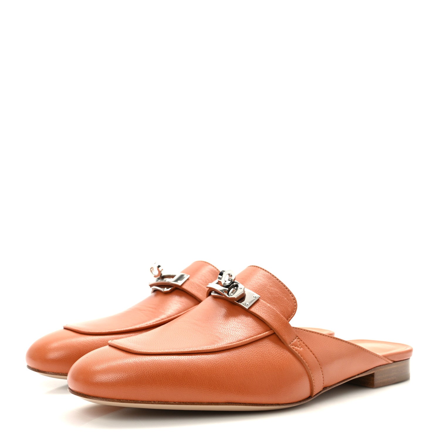 Hermes Heritage Calfskin Oz Mules 40 Natural 3 of 9